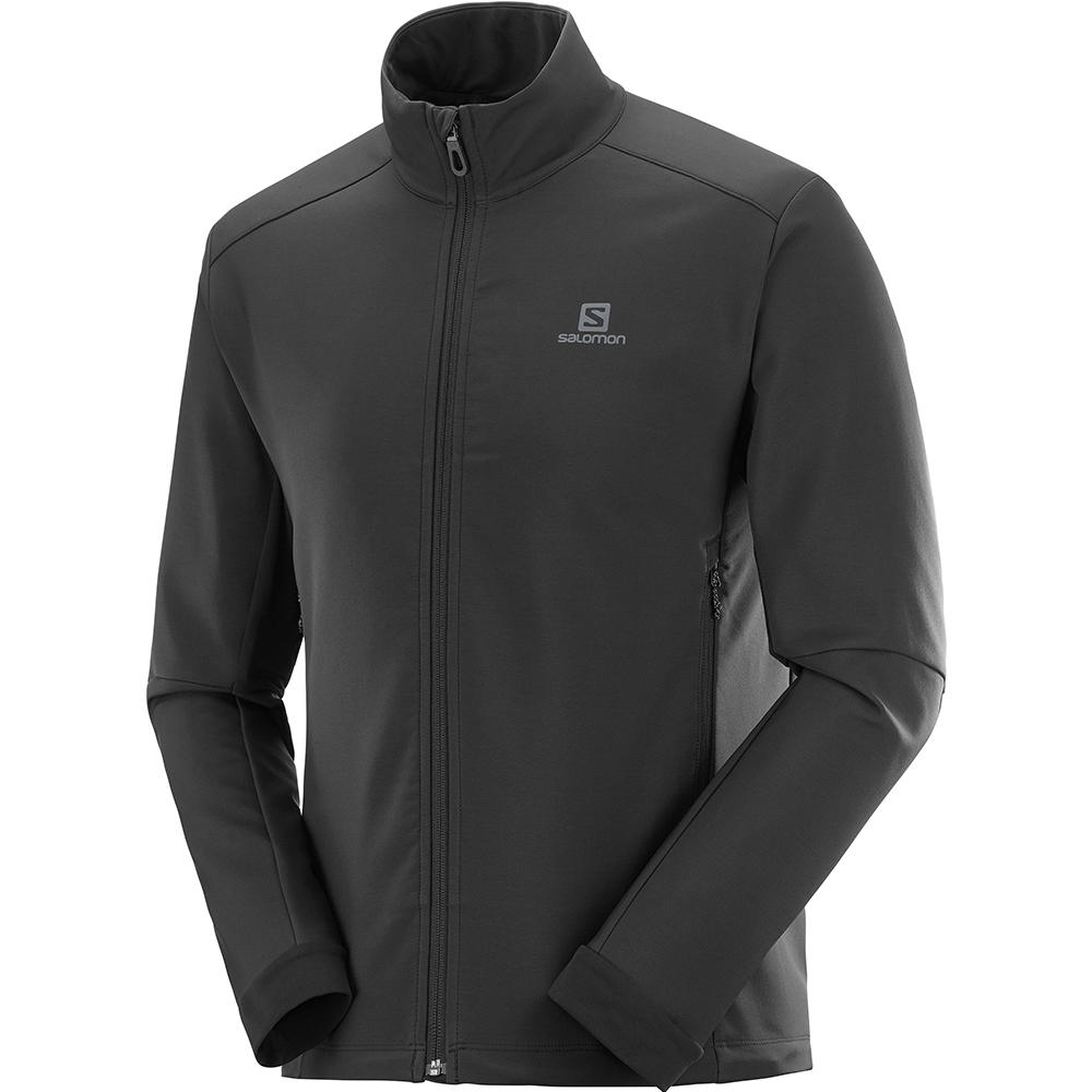 Salomon AGILE SOFTSHELL JKT M Chaquetas Hombre - Negras - Colombia (57948-ZUNL)